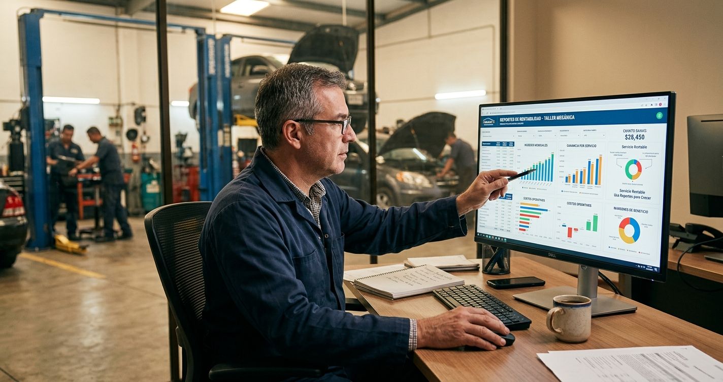 ¿Sabes Cuánto Ganas por Servicio? Usa los Reportes de Rentabilidad de Mecánica MX