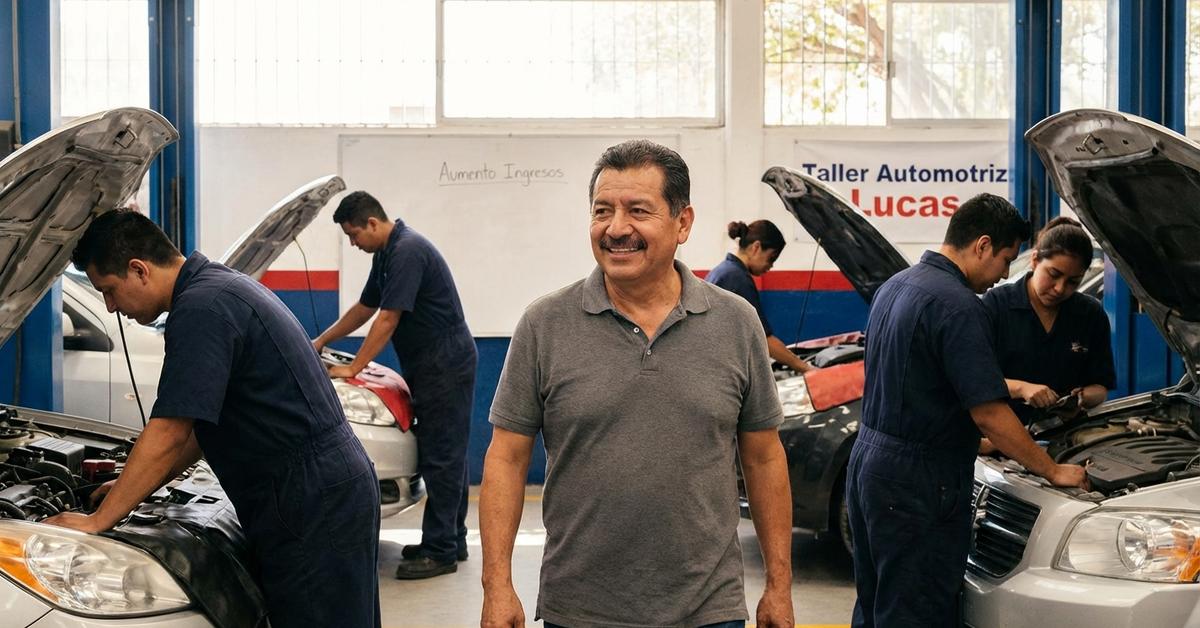 Cómo Taller Automotríz Lucas Aumentó su Revenue +68.1% con Mecánica MX